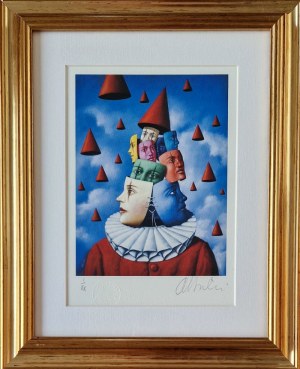 Rafał OLBIŃSKI, inkografia nr 308 I/XX A4 30x21 w ramie 45x37 30x21cm, 2024, z oryginalnym podpisem Artysty