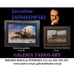 Jarosław JAŚNIKOWSKI 40x60cm, Parowóz wypełniony błękitem