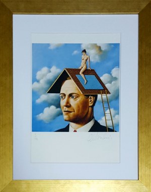 Rafał OLBIŃSKI 30x21cm, inkografia nr 254 I/XX A4 30x21 w ramie 42x33 2021, z oryginalnym podpisem Artysty