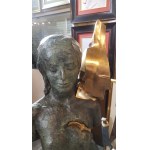 Bronisław Krzysztof, Bronisław Krzysztof - Siedząca kobieta - rzeźba - brąz - wys. rzeźby 17,5cm