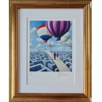 Rafał OLBIŃSKI 30x21cm, inkografia nr 322 X/XX A4 30x21 w ramie 45x37