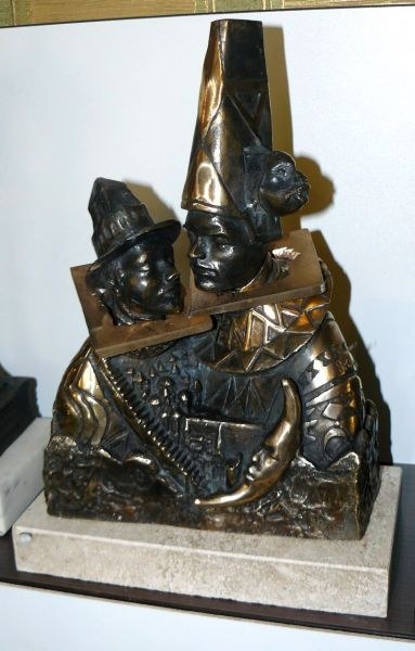 figura - brąz - Tomasz Sętowski, Pocałunek, wysokość: 27cm (bez podstawy),