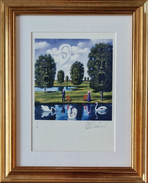 Rafał OLBIŃSKI 30x21cm, inkografia nr 316 IV/XX A4 30x21 w ramie 45x37 2024