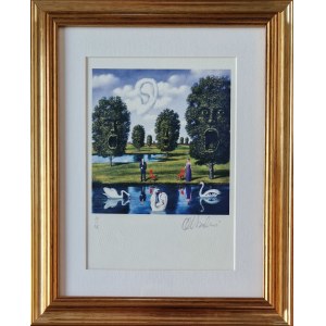 Rafał OLBIŃSKI 30x21cm, inkografia nr 316 IV/XX A4 30x21 w ramie 45x37 2024