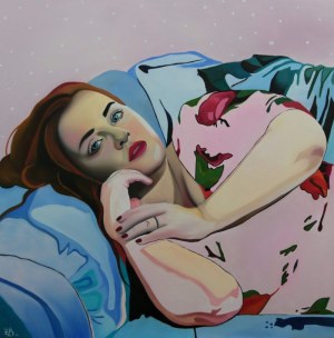 Zofia BŁAŻKO 80x80cm, Róża