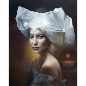 Jacek TYCZYŃSKI  100x80cm, Portret z bryłą XI