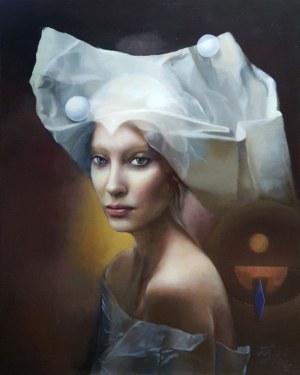 Jacek TYCZYŃSKI  100x80cm, Portret z bryłą XI