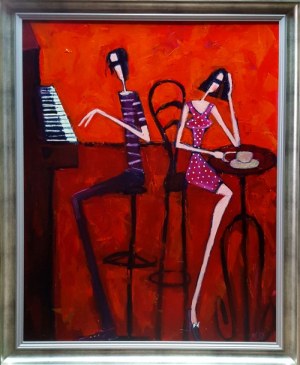Małgorzata STĘPNIAK 80x60cm, Piano bar