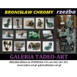 rzeźba Bronisław Chromy - Głuszec -  sygnowana, brąz