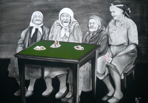 Paulina ZALEWSKA 70x100cm, Król i cztery damy 