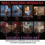 Mira SKOCZEK-WOJNICKA, 2X 40x40cm, Futrem otulona Czerwony turban