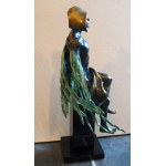 rzeźba Lidia Sztwiertnia wysokość rzeźby 60cm, z podstawą 75cm, Matka Boska Zielna