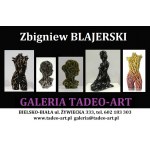 model Triangle WBg, ceramika szkliwiona malowana naszkliwnie, złocona, Mariusz Dydo - Żubr L  12 x 14,5 x 6 cm,