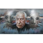 Piotr JAKUBCZAK  dyptyk 2x70x50, całość 70x100cm, Szamanka i Portret po bożemu uczyniony