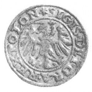 szeląg 1546, Gdańsk, Aw: Orzeł i napis, Rw: Herb Gdańsk...