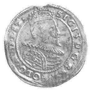 szóstak 1596, Lublin, Aw: Popiersie i napis, Rw: Tarcze...