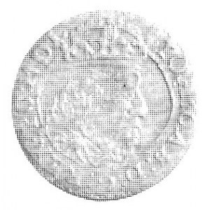 szeląg 1653, Wilno, Aw: Monogram pod koroną i napis, Rw...