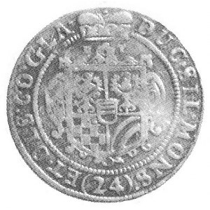 24 krajcary 1621, Oleśnica, Aw: Dwa popiersia i napis, ...