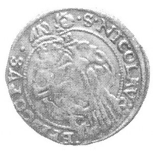grosz 1559, Cieszyn, Aw: Popiersie św. Mikołaja i napis...