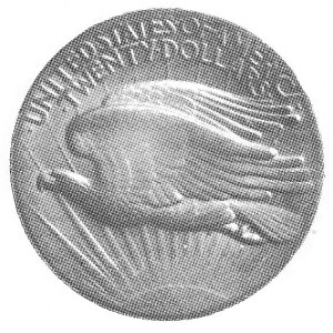 20 dolarów 1907 rzymska data, Filadelfia, Aw: Statua Wo...