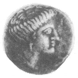 drachma 340-294 p.n.e., Aw: Głowa Hery, Rw: Orzeł w loc...
