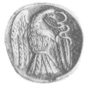 drachma 340-294 p.n.e., Aw: Głowa Hery, Rw: Orzeł w loc...