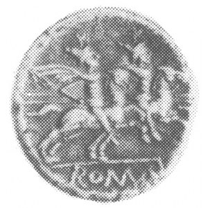 denar anonimowy po 211 r. p.n.e., Aw: Głowa Romy w praw...