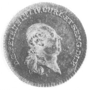 dukat 1780, Mitawa, Aw: Popiersie Piotra Birona i napis...