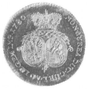 dukat 1780, Mitawa, Aw: Popiersie Piotra Birona i napis...