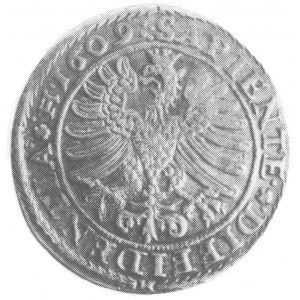 talar 1609, Cieszyn, Aw: Półpostać i napis, Rw: Orzeł c...