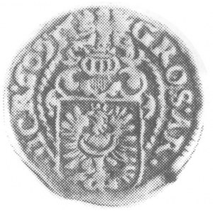 3 krajcary 1609, Cieszyn , Aw: Popiersie i napis, Rw: O...
