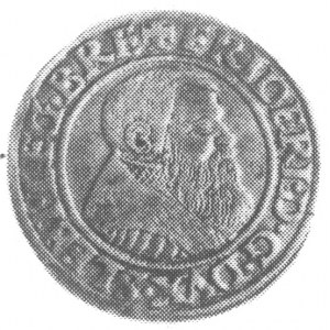 grosz 1542, Legnica, Aw: Popiersie i napis, Rw: Orzeł i...