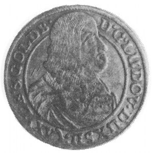 15 krajcarów 1663, Brzeg, Aw: Popiersie i napis, Rw: Or...