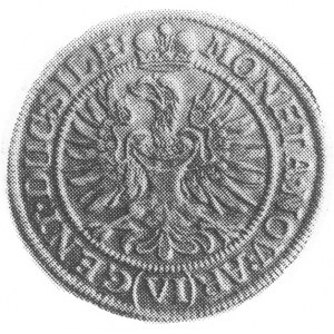 6 krajcarów 1673, Brzeg, Aw: Orzeł dolnośląski i napis,...