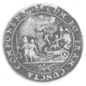 srebrny medal koronacyjny Eleonory Marii 1670, Aw: Scen...