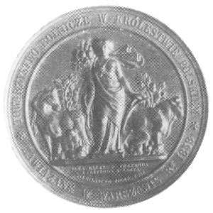 medal jak wyżej ale w miedzi, 43 mm 37,84 g, H-Cz. 3822...
