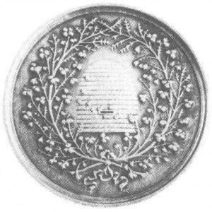 srebrny medal pszczelarski bez daty, sygn. G. Loos, 40 ...