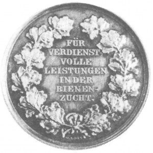 srebrny medal pszczelarski bez daty, sygn. G. Loos, 40 ...