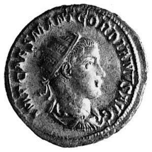 antoninian, Aw: Popiersie w koronie radialnej i napis I...