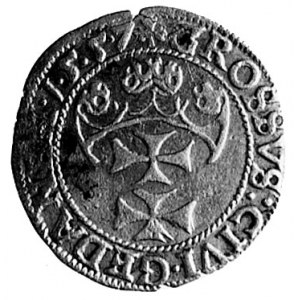 grosz 1557, Gdańsk j.w., Kop.II.l. -R-, H-Cz.-., T.4.