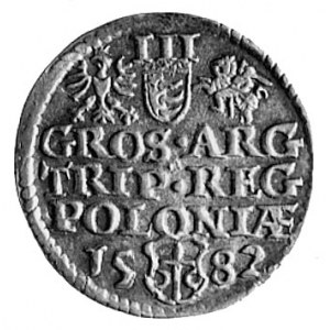 trojak 1582, Olkusz, j.w., Kop. IX. 2., -R-, H-Cz. nie ...