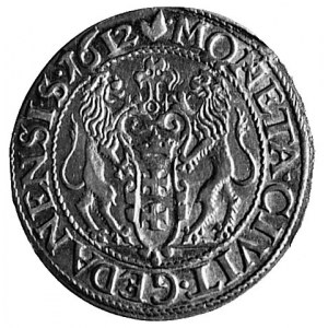 ort 1612, Gdańsk, Aw: Popiersie i napis, Rw: Herb Gdańs...