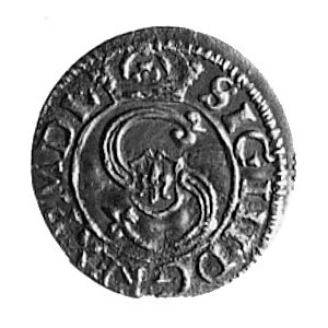 trzeciak 1625, Łobżenica, Aw: Monogram i napis, Rw: Tar...