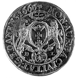 dukat 1666, Gdańsk, j.w., Kop. 221. II. 15. a., -R-, H-...