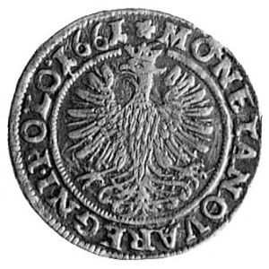 3 krajcary 1661, Opole, Aw: Popiersie i napis, Rw: Orze...