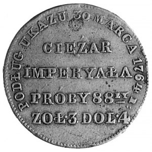odważnik dla określenia wagi monety złotej imperiała, W...