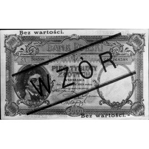 5.000 złotych 28.02.1919, Kow. N.2., P.A60, wzór.