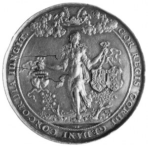 medal gdański z okazji odwiedzin Króla, 1653r., Aw: Pan...