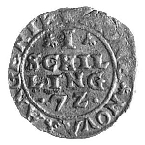 szeląg 1572r., Dahlen, Aw: Napis, Rw: Gryf i napis, H-C...