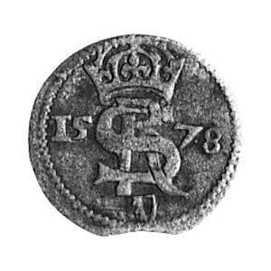 dwudenar 1578r., Mitawa, Aw: Monogram SR, Rw: Pogoń i n...